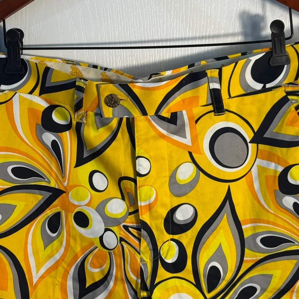 Loud Mouth Men's Yellow Floral Golf Shorts size 36